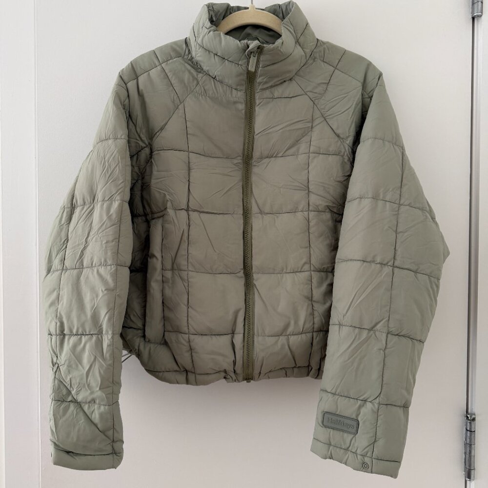 Halfdays Nellie lightweight packable puffer Jacket in Sage